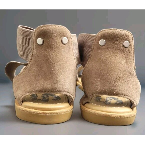 Sorel Womens 7.5 Ella II Flat Sandals Gold Metallic Strappy Casual NL3536-240 - Picture 8 of 10